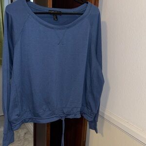 Forever 21 Blue Drawstring Sweatshirt (+ size)